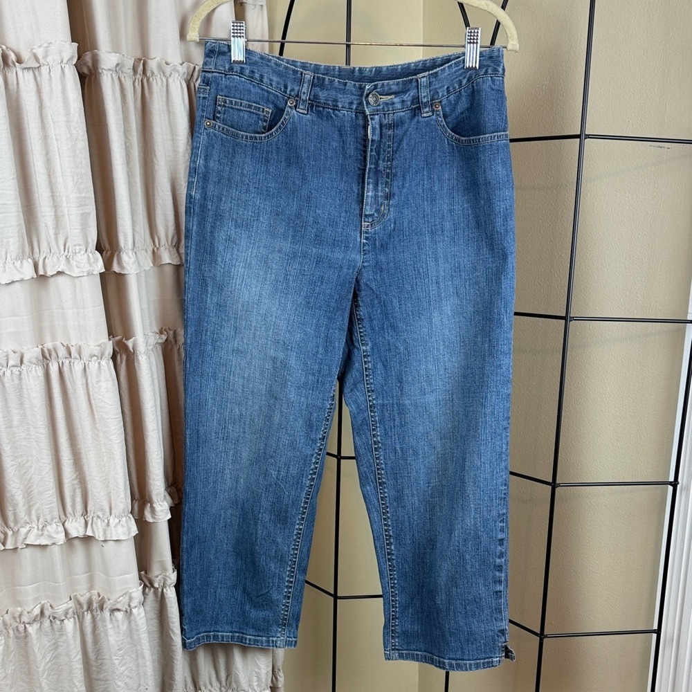 Talbots Light Cropped Blue Stretch Denim Jeans Size 6